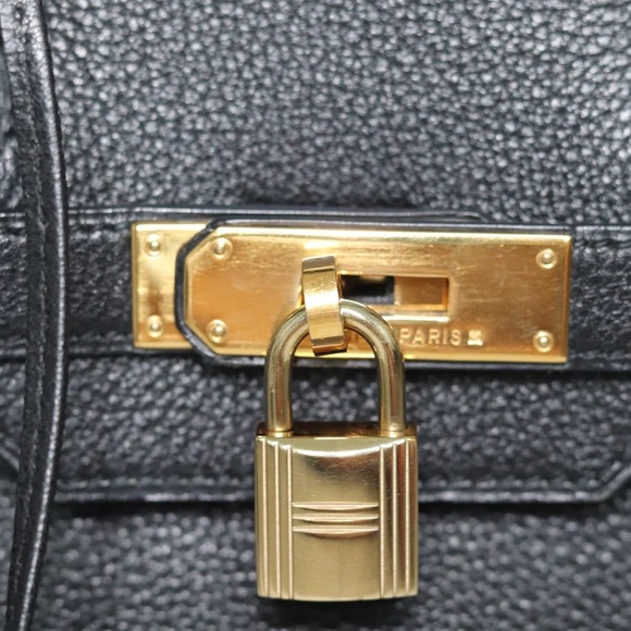 HERMES Birkin 35 Black Handbag Noir Togo‎ with Gold Hardware A Square Engraved - Picture 16 of 16